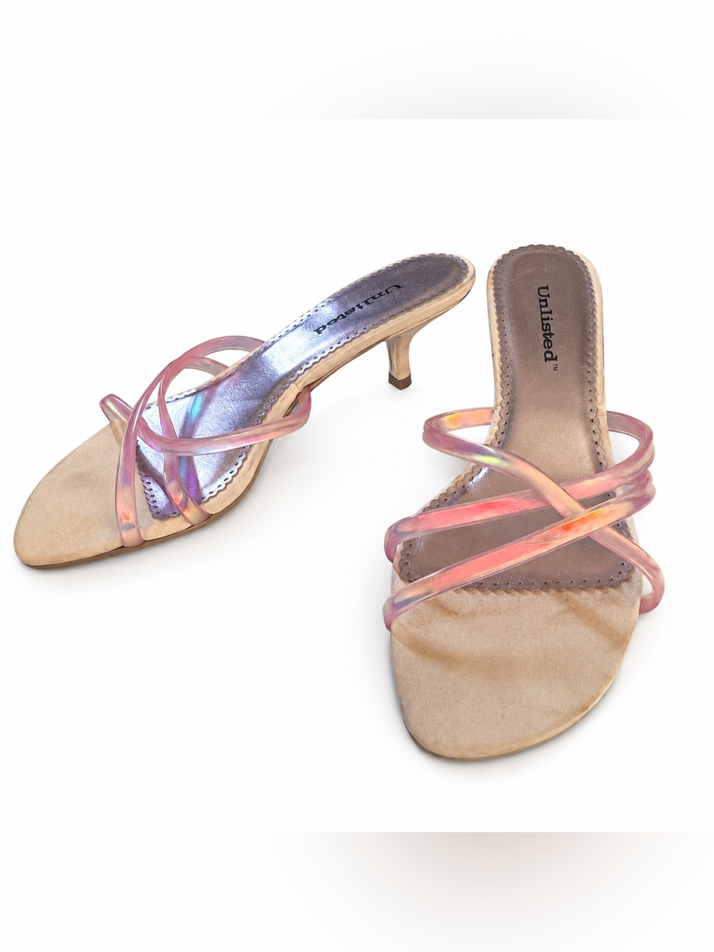 Vintage Y2K Iridescent Kitten Heels